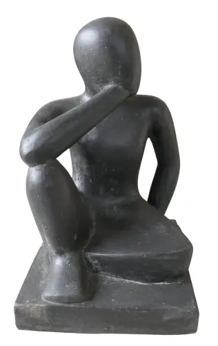 Product image of the product “Sculpture of seated thinking Person, 52 cm ”